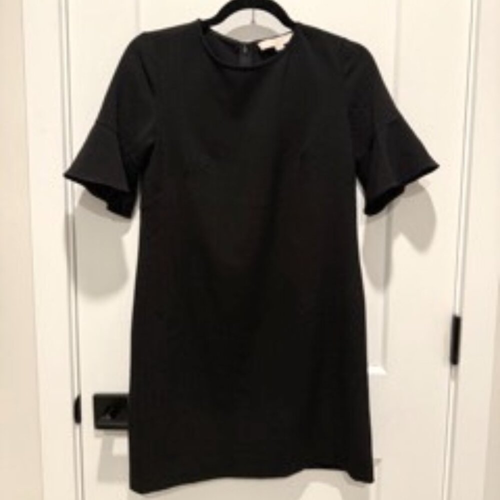 Ann Taylor Loft Black Crepe Mini Dress